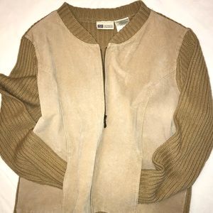 Suede front jacket